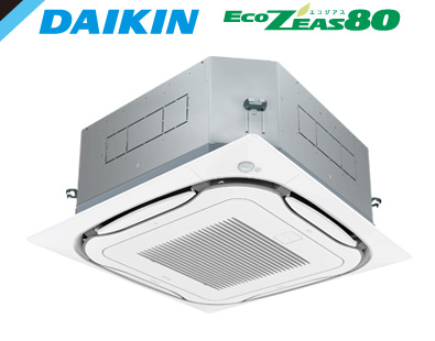 画像1: ダイキン　Eco ZEAS 80　マルチフロータイプ(ショーカセ)　天井カセット4方向　シングル(同時) 2馬力 (1)